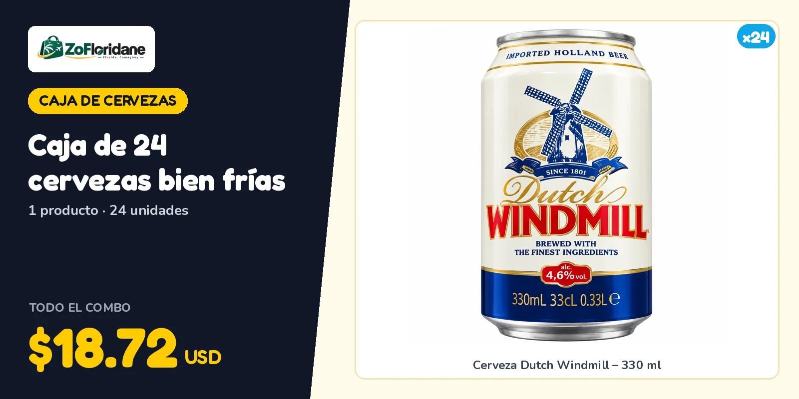 Caja de cervezas: Caja de 24 cervezas bien frías
