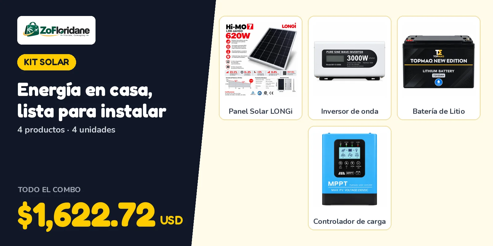 Kit solar: Energía en casa, lista para instalar