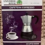 Cafetera Espresso Universal Royal - 3 Tazas (400W)