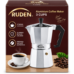 Cafetera Italiana Ruden de Aluminio – 3 Tazas