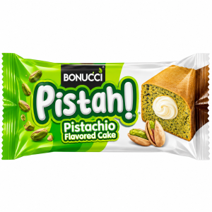 Bizcocho Bonucci Pistah! sabor Pistacho con crema