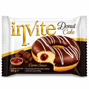 Donut de Chocolate Relleno de Crema – Invite 60 g