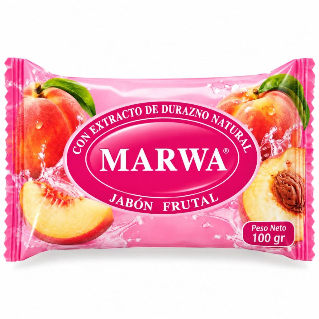 Jabón Marwa con Extracto Natural de Durazno 100 g