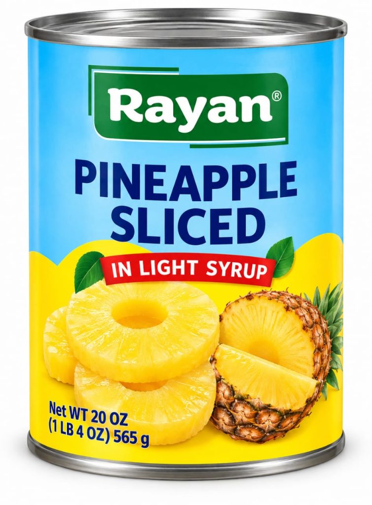 Piña en Rodajas Rayan en Almíbar Ligero -567 g