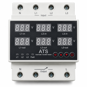 Interruptor de Transferencia Automática ATS Trifásico con Pantalla Digital