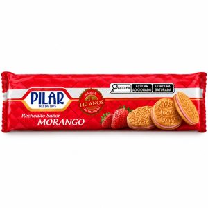 Galletas Rellenas de Crema Sabor Fresa Pilar – Paquete