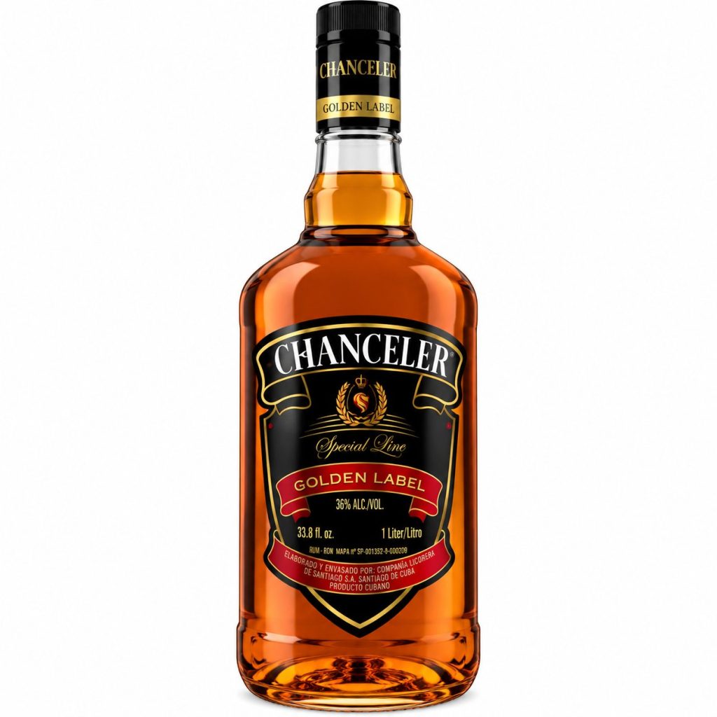 Ron Chanceler Golden Label – Botella de 1 Litro (36% de Alcohol)