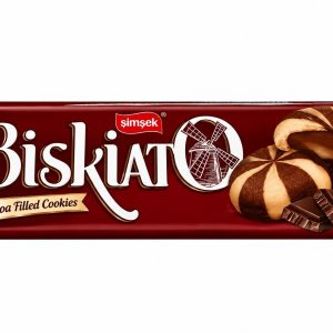 Galletas Biskiato Şimşek Rellenas de Crema de Chocolate y Avellana