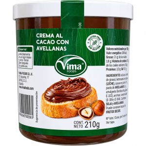 Crema de cacao con avellanas · Vima Foods – 210 g