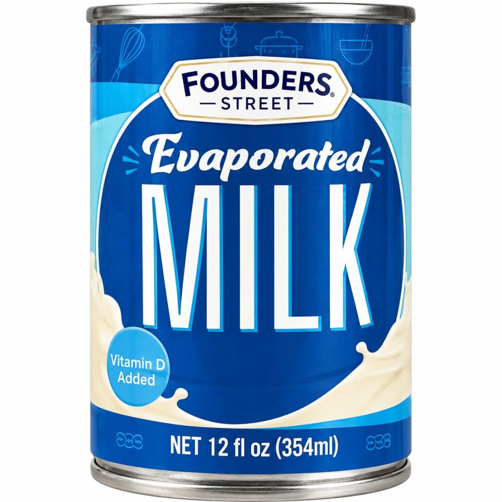 Leche evaporada · Founders Street – 354 ml (12 fl oz)