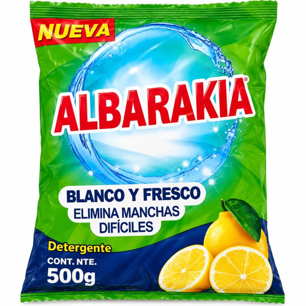 Detergente en polvo · Albarakia · Limón – 500 g