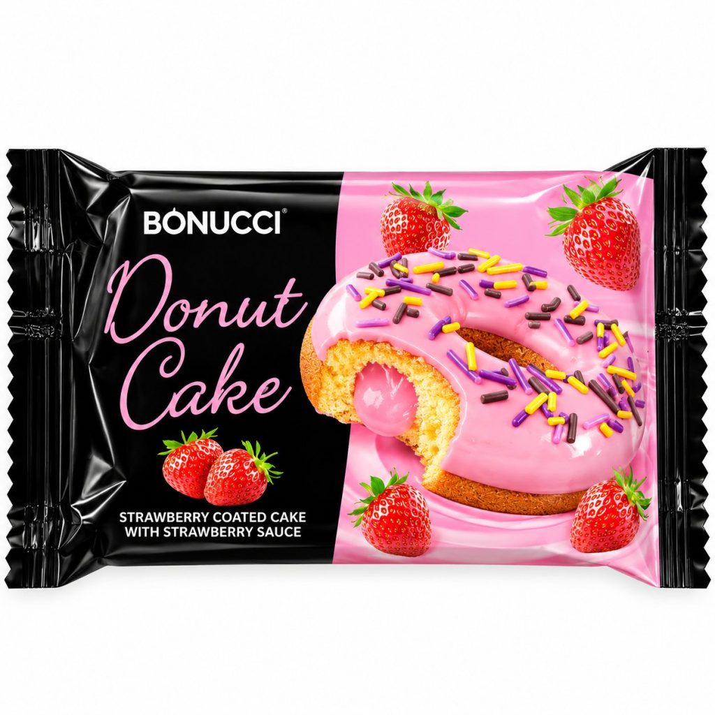 Bizcocho tipo dona · Bonucci · Fresa