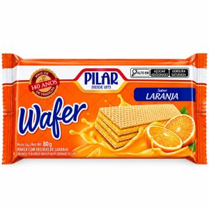Galletas wafer · Pilar · Naranja – 80 g